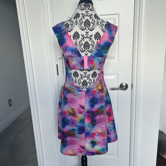 FELICITY & COCO McCall Bouquet Water Color Dress L - Picture 4 of 7